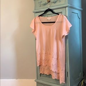 Polyester blu pepper tee